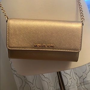 Gold Michael Kors Crossbody purse